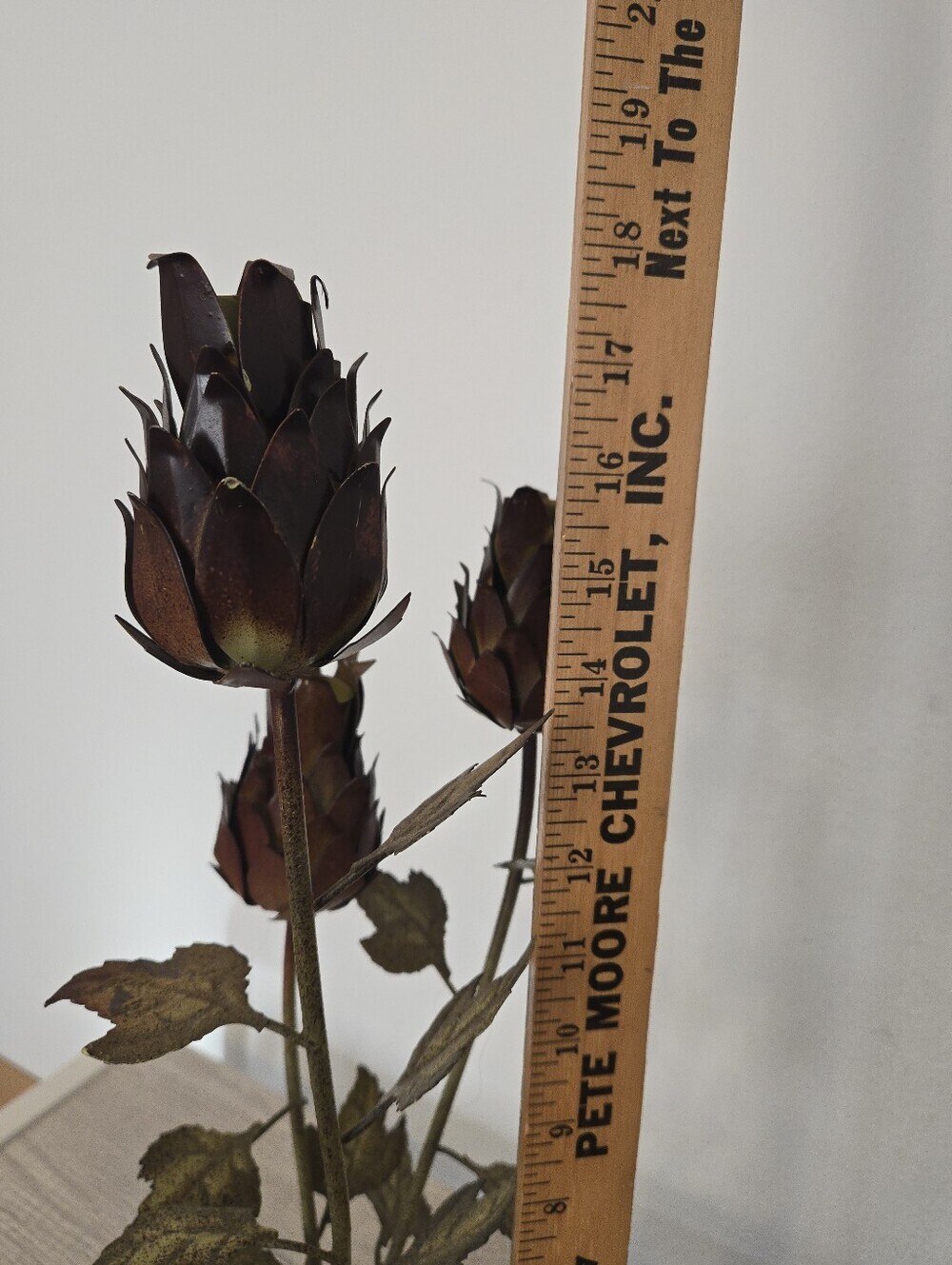 Vintage Flower Candelabra Floral Candelabra Tole Flowers Decor - Picture 7 of 10